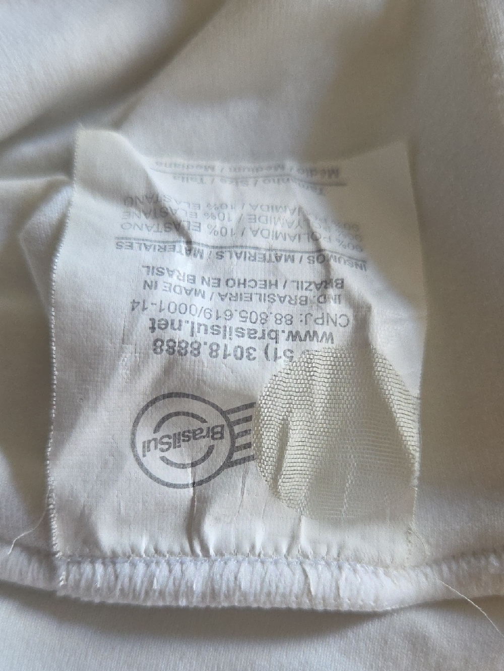 Vintage Brasil Sul White "Bowtie" Front Halter Sports Bra Small / Medium - Picture 7 of 7
